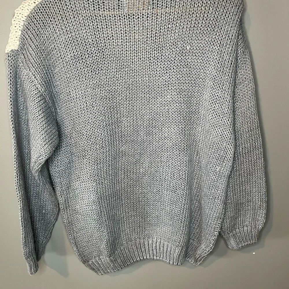 Huntington Ridge x Vintage 90s Knitted By Hand Heart Tassel Folk Sweater